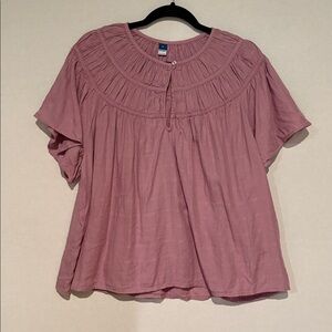 Old Navy - NWT! Women's Flutter Sleeve Dobby Top - Blouse. Size XL. Pink/Maeve